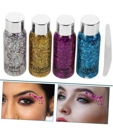 DRESSOOS 4pcs Set Colorful Eye Shadow Spray Glitter Body Glitter Spray Rainbow Face Glitter Liquid - Buy Online on GoSupps.com