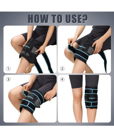 Maginno Knee Ice Packs Wrap - Cold/Heat Gel Pack for Pain Relief & Injury Recovery - Buy Online on GoSupps.com