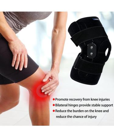 Plus Size Hinged Knee Brace with Side Stabilizers for Arthritis Pain Relief Adjustable Support for Meniscus Tear, ACL, MCL Injury Recovery - Rodilleras para Dolor de Rodilla - Buy Online on GoSupps.com