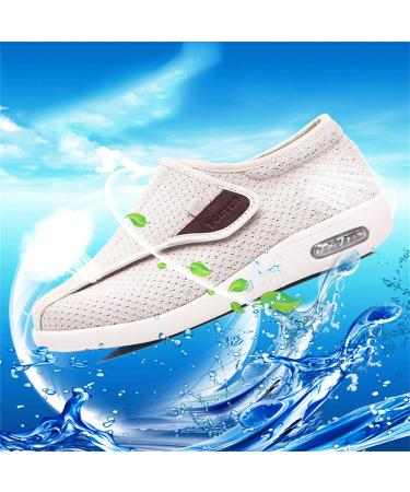 NVBHOF Men's Wide Diabetic Edema Adjustable Shoes - Light Grey - Comfortable Large Size Walking Shoes for Swollen and Diabetic Feet - Buy Online on GoSupps.com
