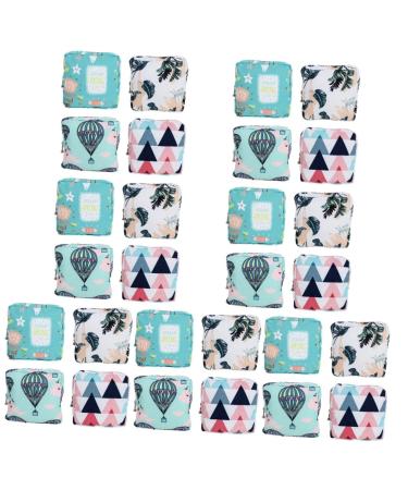 Lurrose 28 STK Storage bags for women's bandages Bag for menstrual bandages wallet kit for the first period for girls 10-12 trips Miss Bottomable cotton napkin