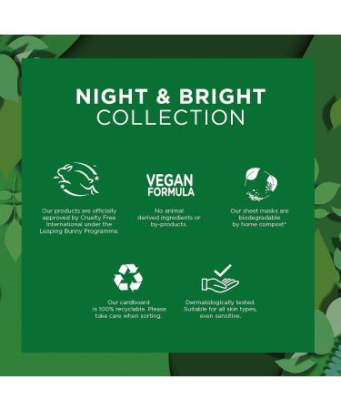 Garnier Sheet Masks Night & Bright Collection 140g - Buy Online on GoSupps.com