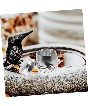 Happyyami 4pcs Parrot Urn Pet Urns for Ashes Adult Urn Small Dog Urn for Ashes Mini Urn Stainless Steel 4.00X3.00X3.00CMx4pcs Silverx4pcs - Buy Online on GoSupps.com