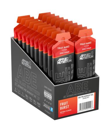 Applied Nutrition ABE Pre Workout Gel - All Black Everything Pre Workout Gel Energy & Physical Performance with Citrulline Creatine Beta Alanine (20 x 60ml Gels) (Fruit Burst)
