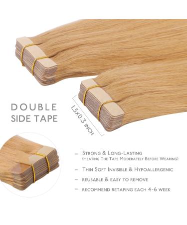 Buy If Salife Tape Extensions - 20PCs Real Hair 40g 30cm Strawberries Blonde Remy Invisible Skin Weft Tape In - Premium Quality - Buy Online on GoSupps.com