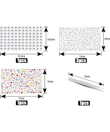 Shop Glitter Stones Self-Adhesive - Silver Rhinestones for DIY Crafts | 1396 PCS in 3/4/5/10 mm | Perfect for Face Nails & Tinker Projects - Buy Online on GoSupps.com