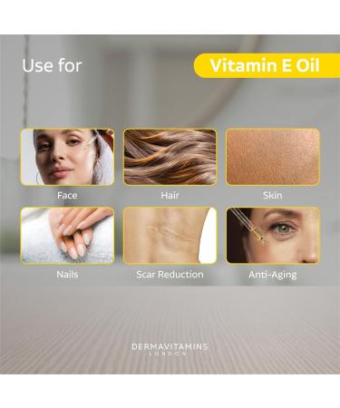 Dermavitamins 100% Natural Vitamin E Oil - 10ml | Pure & Organic Skincare Solution - Buy Online on GoSupps.com