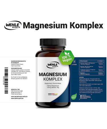 High Dose Magnesium 2250 mg - 360 Vegan Capsules | Magnesium Bisglycinate Citrate & Malate Complex | International Shipping Available - Buy Online on GoSupps.com