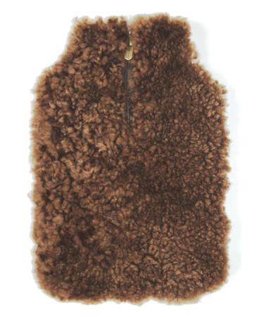 Shepherd of Sweden | Kerri Genuine Sheepskin Luxurious Hot Water Bottle Cover | Large W:22cm x H:34cm | Rusty Brown