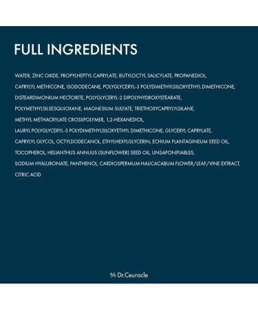 Dr.Ceuracle Hydra Barrier Mineral Sunscreen Broad Spectrum SPF 50 - Korean Sunscreen with Zinc Oxide and Hyaluronic Acid Dewy Glow (50 ml / 1.69 fl. oz.) - Buy Online on GoSupps.com