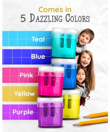100 Pack Pencil Sharpeners Bulk - Double Hole Sharpener for Classroom Supplies Pencil Sharpener for Kids Colored Pencil Sharpener for School Supplies. Handheld Pencil and Crayon Sharpener - Buy Online on GoSupps.com