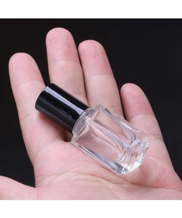 Jiklophg Empty 4Ml Refillable Clear Square Ball Perfume Glass Bottle Refillable Bottle With Black Cap - Buy Online on GoSupps.com