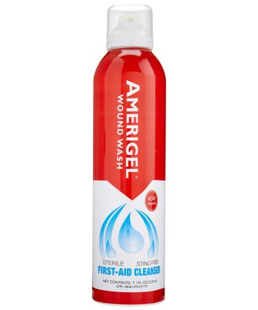 AMERIGEL - Saline Wound Wash - First Aid Cleansing Solution - Advanced Skin and Wound Care - 7.1 Oz. 7.1 Fl Oz (Pack of 1)