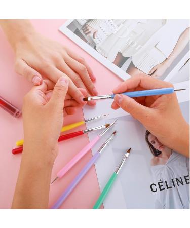 WLLHYF 6Pcs Nail Art Brushes Set - Design Tools for Gel Nail Polish, Carved Brush, Liner Brush, Dotting Pen - Ideal for Home Salon DIY Manicure - Buy Online on GoSupps.com