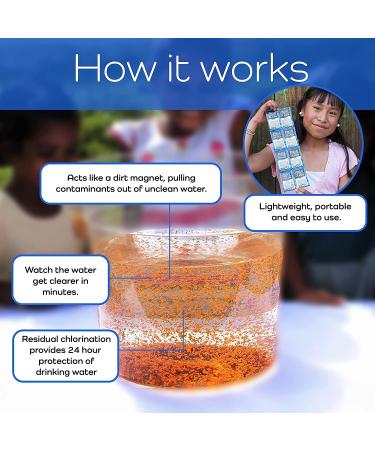 P&G Purifier of Water Portable Water Purifier Packets - Emergency Filter Powder Packs for Camping, Hiking, Backpacking, and Traveling (12 Pack) - Buy Online on GoSupps.com