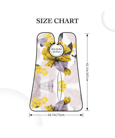 Yellow Flower Beard Bib & Purple Floral Hair Catcher | Non-Stick Grooming Cloth for Men | Perfect Gift for Shaving & Trimming - Buy Online on GoSupps.com