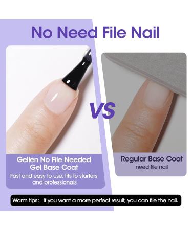 Shop Gellen Gel Base Coat 18ml - Strong Soak Off UV Cured Nail Polish for Salon Quality Results - E-No-Sanding Formula - Buy Online on GoSupps.com