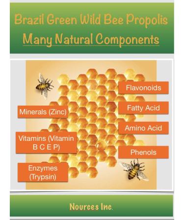 Nources Brazil Green Wild Bee Propolis No-Alcoholic Extraction - Buy Online on GoSupps.com