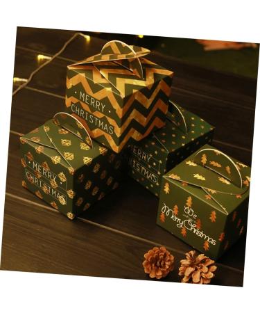 KOMBIUDA 12pcs Boxes Christmas Candy Gift Treat Bags Mini Christmas Paper Boxes Christmas Cookie Boxes Xmas Gift Boxes Christmas Boxes for Presents Christms Gift Boxes Biscuit Container 1 count (Pack of 1) Green - Buy Online on GoSupps.com