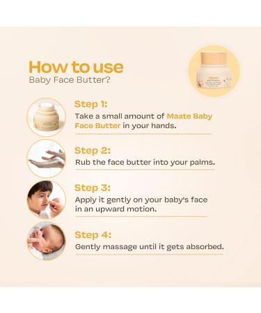 MAATE Baby Face Butter 50 gm - Enriched with Shea & Avocado | Nourishing Baby Cream for Kids 0-12 Years | Quick Absorbing & Lightweight Face Care - Buy Online on GoSupps.com