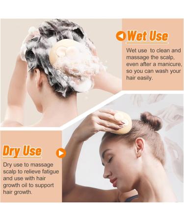 2-in-1 Pink Scalp Massage & Shampoo Brush | Reduces Dandruff & Stimulates Hair Growth - Perfect for Head Massage - Buy Online on GoSupps.com