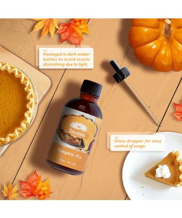 SALKING Pumpkin Pie Essential Oil 120ml - Premium Fragrance for Diffuser, Candle & Soap Making - Autumn Scented Oil for Halloween & Thanksgiving - Buy Online on GoSupps.com