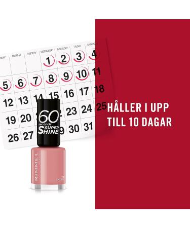 Rimmel 60 Seconds Super Shine Colour Block Nail Polish - Ultra Shine and Long Lasting - Quick Drying X Posed - Buy Online on GoSupps.com