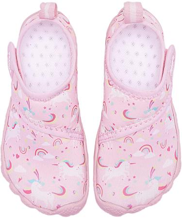 Racqua Toddler Water Shoes Quick Dry Barefoot Aqua Shoes - Pink Unicorn (Size 9 Toddler/Little Kid) - Buy Online on GoSupps.com