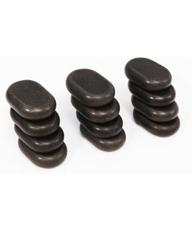 Master Massage Medium Ovular Basalt Hot Stone Massage Stones | 6.4cm x 4.6cm x 1.8cm | Premium Quality - International Shipping - Buy Online on GoSupps.com