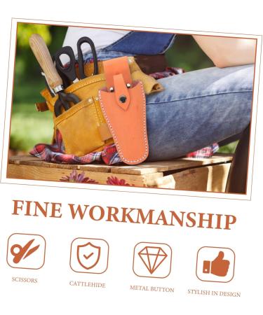 Minkissy 6pc Garden Shear Belt Bag - Durable Cowhide Hairdressing Pocket Scissor Holder for Garden & Hairdressing Tools - Buy Online on GoSupps.com
