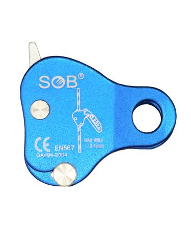 SOB Climbing Fall Protection Belay Device Ascender Protect Aluminum Magnesium Alloy Climbing Ascent Rope Grip Clamp for Mountaineering Rock Climbing Downhill Operations and Rescue