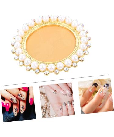 Mikinona Nail Display Board Nail Showing Board Nail Color Mixing Plate Nail Polish Plate Nail Art Manicure Nail Building Gel Nail Gel Nail Tips Display Holder Zinc Alloy Nail Plate Cosmetic 7.9X7.9X1.2CM Golden - Buy Online on GoSupps.com