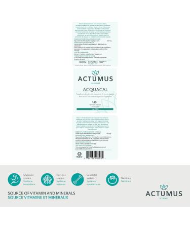 ACTUMUS ACQUACAL - Vegetarian and natural plant-based calcium bones and body general health. 180 vegicaps (1 Pack) ACQUA CAL (1 Pack) - Buy Online on GoSupps.com