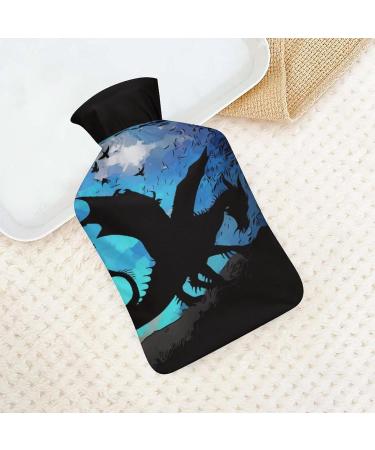 Dinosaur Hot Water Bottle with Plush Cover - Perfect Hand Warmer for Adults & Kids | 26.5x15.3cm | International Shipping - Buy Online on GoSupps.com