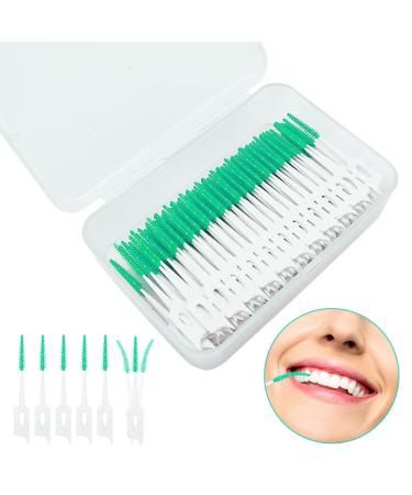 Skhaovs 280 pieces of silicone interdental brushes portable dual-house dental stick stick tooth cleaning gaps intermediate toothbrushes double-sided interdental brushes tooth cleaning Plaque removal (green) - Buy Online on GoSupps.com