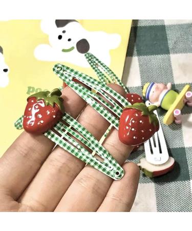 KUFptva 2Pcs Metal Snap Hair Clip Fruit Hair Barrettes Hair Accessories for Women Girls Small Hairpins Thin Hair Thick Hair Headdress - Buy Online on GoSupps.com