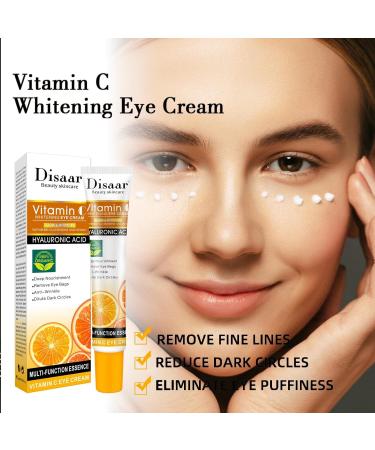 Vitamin C Eye Cream Moisturizing Under Eye Cream 25ML | VC Eye Cream to Reduce Fine Lines Brighten Skin Under Eye Cream for Women Jingan - Buy Online on GoSupps.com