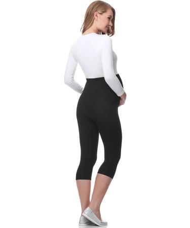 Be Mammy Maternity 3/4 Leggings XL Black - Comfortable Pregnancy Pants - Buy Online on GoSupps.com