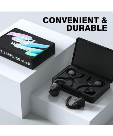 Buy Ear Plugs for Sleeping - NRR33dB Noise Cancelling Soft Silicone Reusable & Washable - 2 Pairs for Side Sleepers - Perfect for Travel & Snoring - Buy Online on GoSupps.com