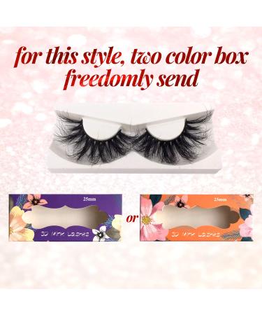 Ruairie 25mm 3 Styles Fluffy Volume Long Mink Eyelashes - 3D Mink Lashes Extension - Buy Online on GoSupps.com