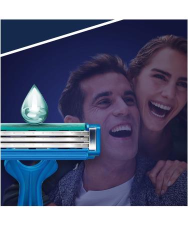 Gillette Blue 3 Disposable Razors for Men - Triple Blade Moisture Strips 8 Razors (4 Pack) - International Shipping Available - Buy Online on GoSupps.com