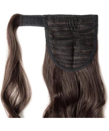 24 Medium Brown Long Curly Wavy Wrap Around Ponytail Hair Extension for Women - Buy Online on GoSupps.com