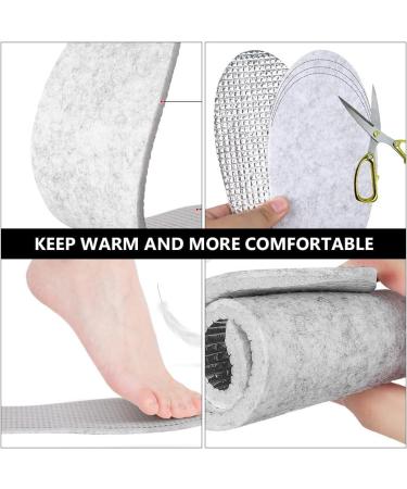 Warm Lambs Wool Insoles 3 Pairs Unisex Memory Foam Foot Comfort | Double-Sided Aluminum Foil & Non-Woven Fabric - Buy Online on GoSupps.com