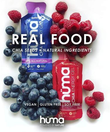 Huma Chia Energy Gel Variety 24 Pack - Endurance Exercise Fuel 24 Count (1 Pack) - Buy Online on GoSupps.com