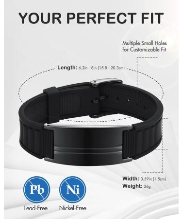 Feraco Ultra Strength Magnetic Bracelets - Waterproof Silicone Sports Wristband for Balance & Energy | Adjustable Health Bracelet for Men & Women - Buy Online on GoSupps.com