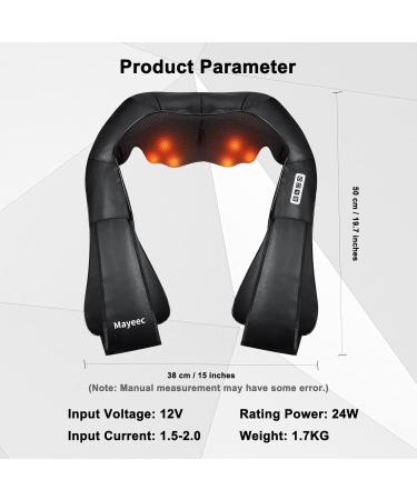 Electric Shiatsu Massager with Heat Neck Back & Shoulder Massage Device | Ideal Gift for Men & Women | International Shipping Available - Buy Online on GoSupps.com