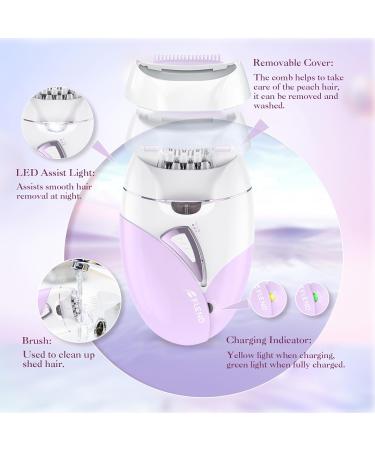 Pluxy Epilator for Women - 36 Tweezers Portable Facial Hair Removal 2-Speed Adjustable for Face Lips Arms Underarms Legs & Bikini | International Shipping - Buy Online on GoSupps.com