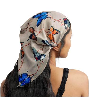 Kitsch RetroButterfly Elastic Hair Bandana for Women - Stylish Satin Scarf Headband | Trendy Hair Bandana & Headband for Women - Buy Online on GoSupps.com