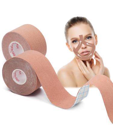 2 Rolls Facial Myofascial Lift Tape Face Lift Tape Anti Wrinkle Patches Face Eye Neck Lift Tape  Unisex Anti-Wrinkle Patches Unisex Anti-Freeze Stickers Neck Lift Tape for Firming And Tightening Skin