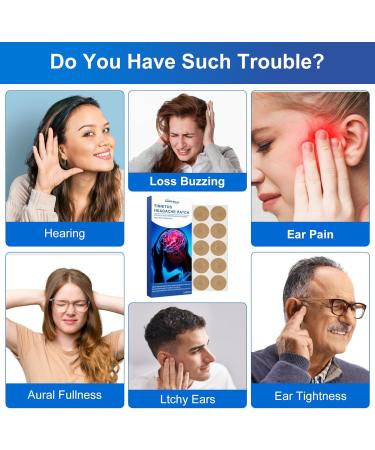 Tinnitus Patches - 10 PCs Ear Pain Relief Patches for Hearing and Itchy Ears | Non-Woven Fabric Solution - Buy Online on GoSupps.com